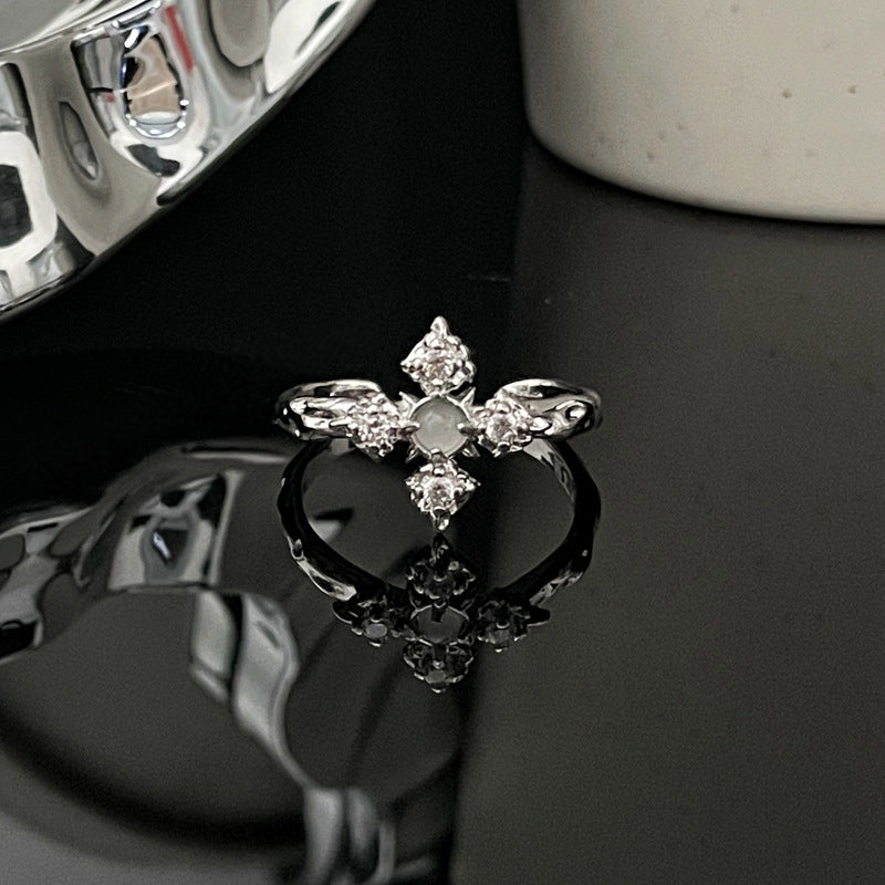 Wholesale Irregular star simple Opal fashion Open ring