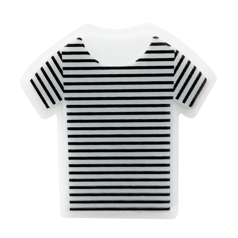 Wholesale 10pcs Summer T-shirt Food Grade Cartoon Beads Focal Beads DIY Accessories ACC-BDS-WDX069