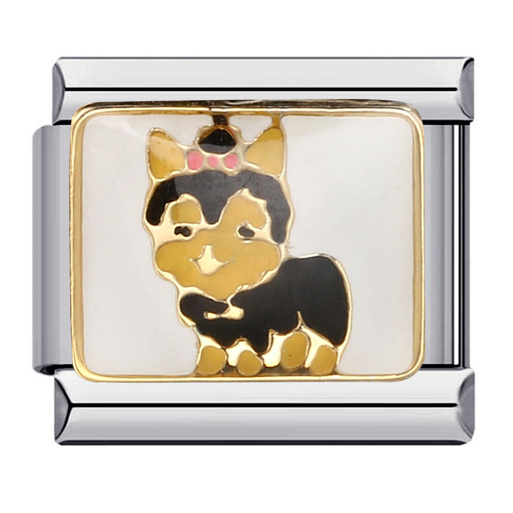 Wholesale  Italian module Pet Cat and Dog Series Titanium Steel Oil Drop Bracelet