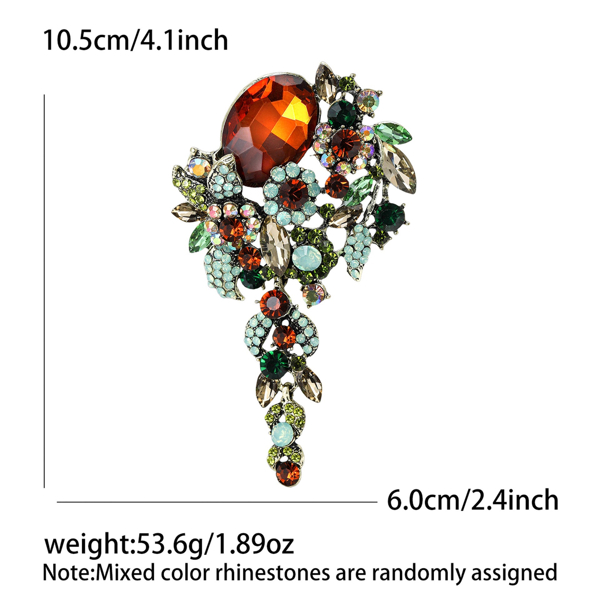 Wholesale Alloy Vintage Crystal Flower Brooch Antique Bronze Purple Women S Fashion Pin