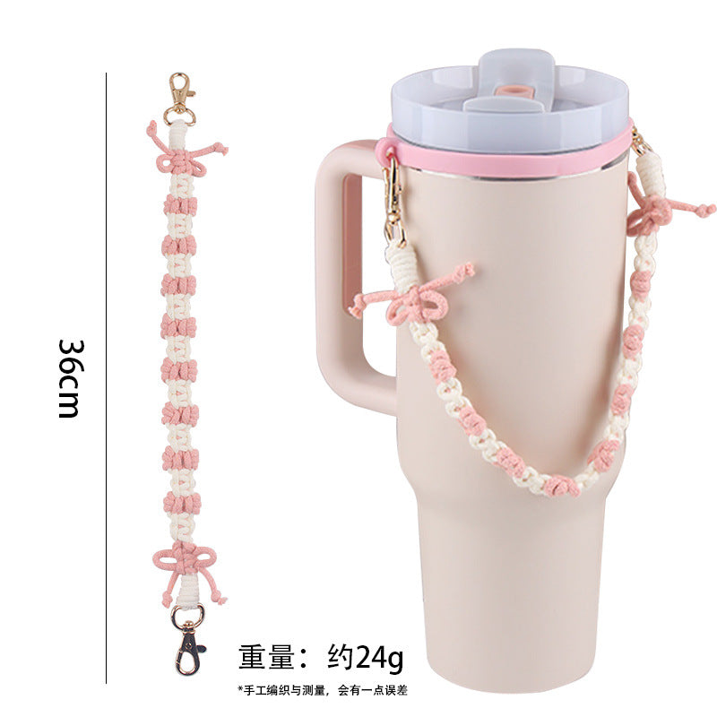 Wholesale  Creative Hand-woven Bow Pattern Water Cup Cup Set Cup Rope