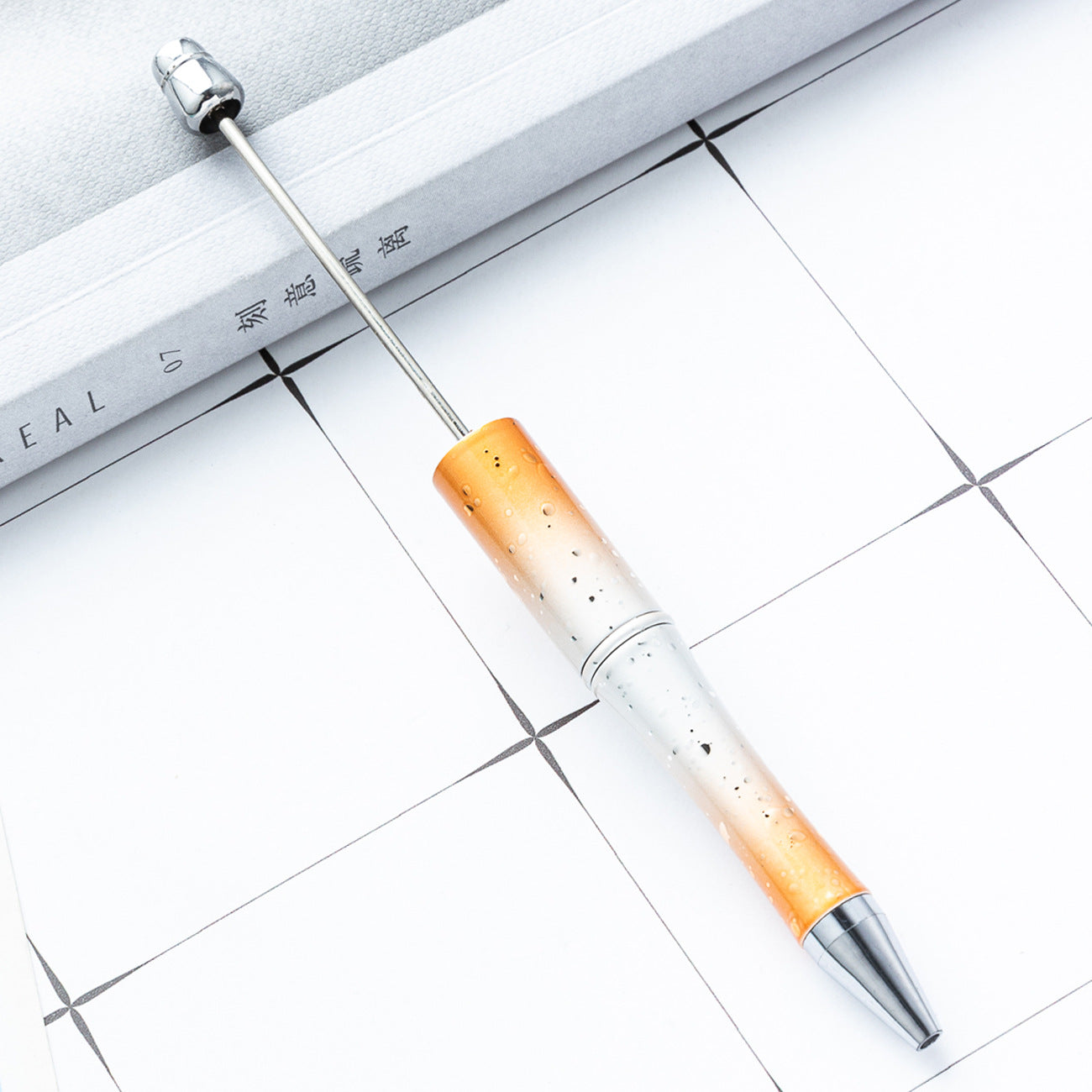 Wholesale diy starry sky beadable pen creative UV plating beadable pens