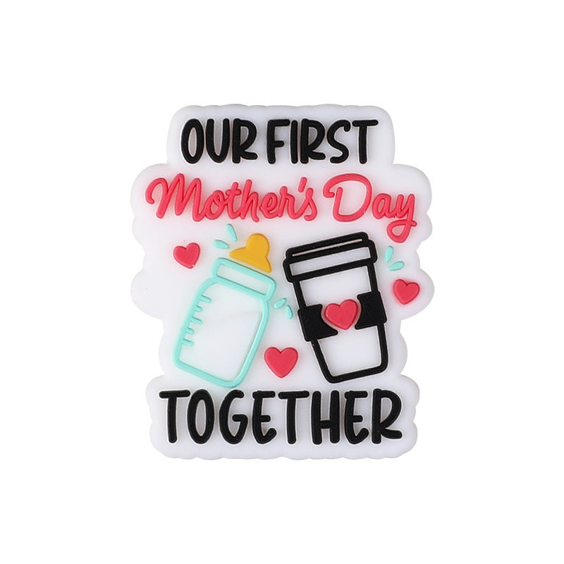 Wholesale 20pcs Mother' s Day Focal Beads DIY Bead Accessories