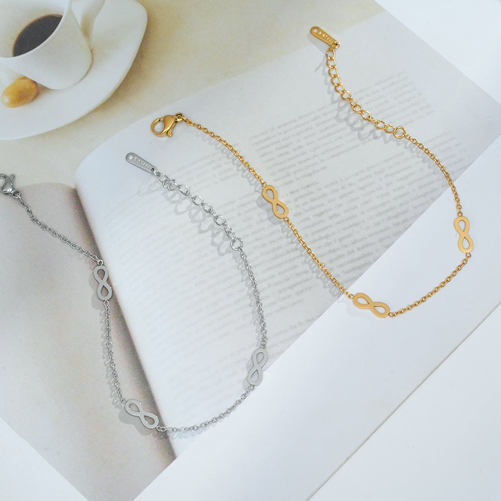 Wholesale Stylish Electroplated Titanium Steel Fine Chain Bracelet Fashion Accessory