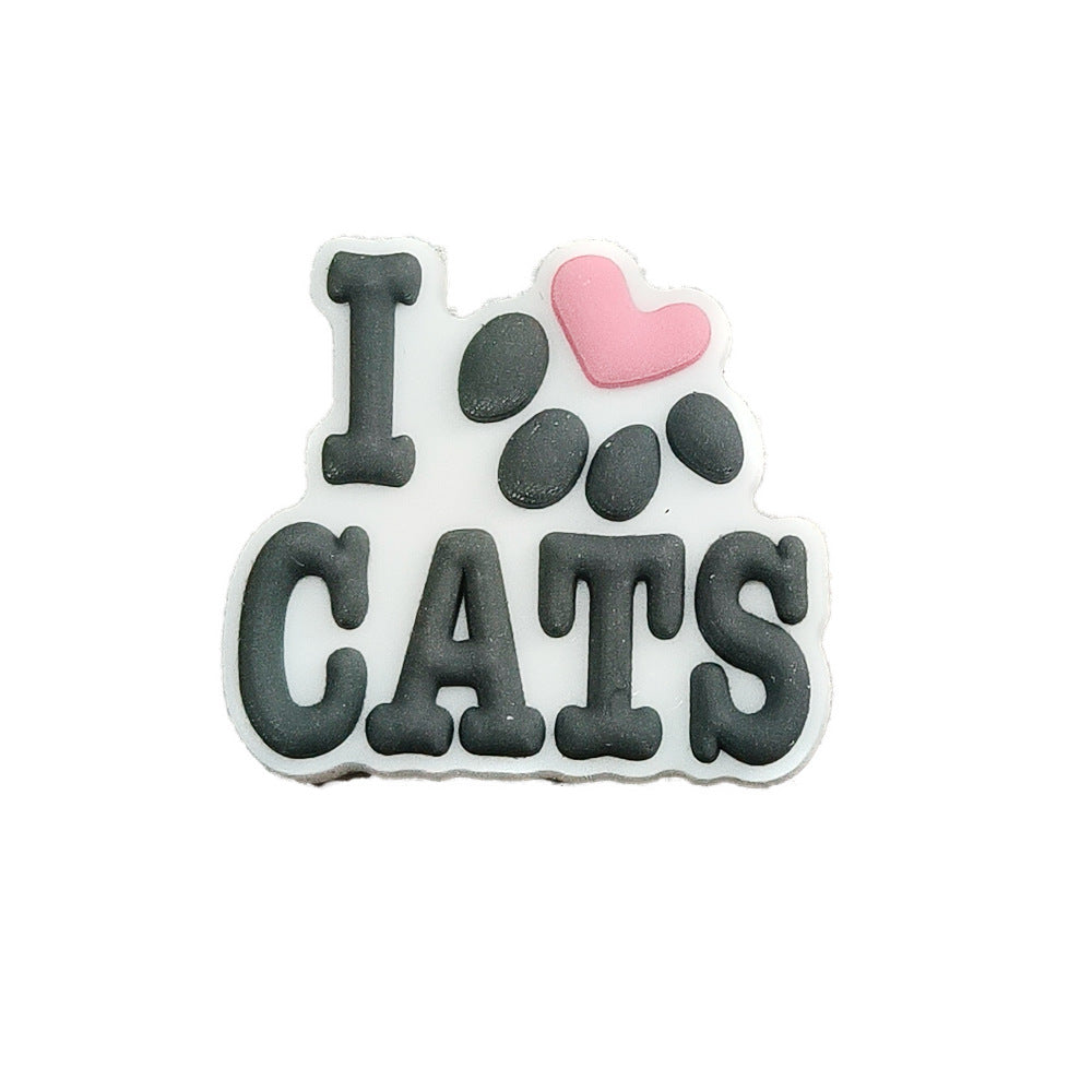 Wholesale Cute cartoon cat pattern hole shoes charms