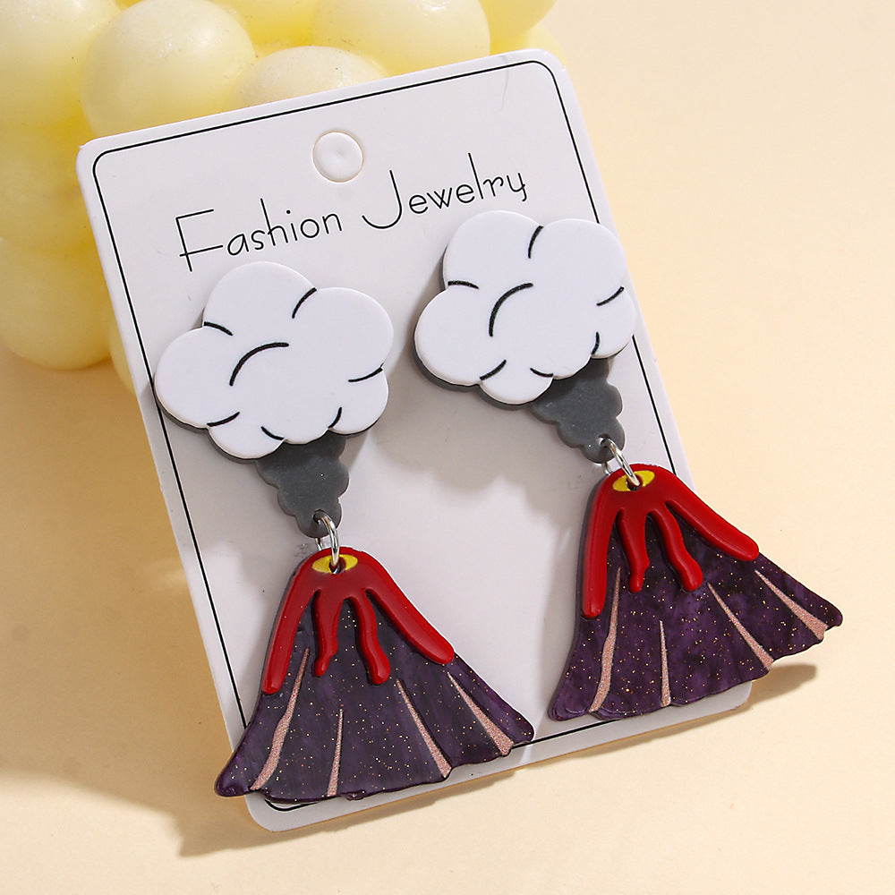 Wholesale  Volcanic  Acrylic Earrings