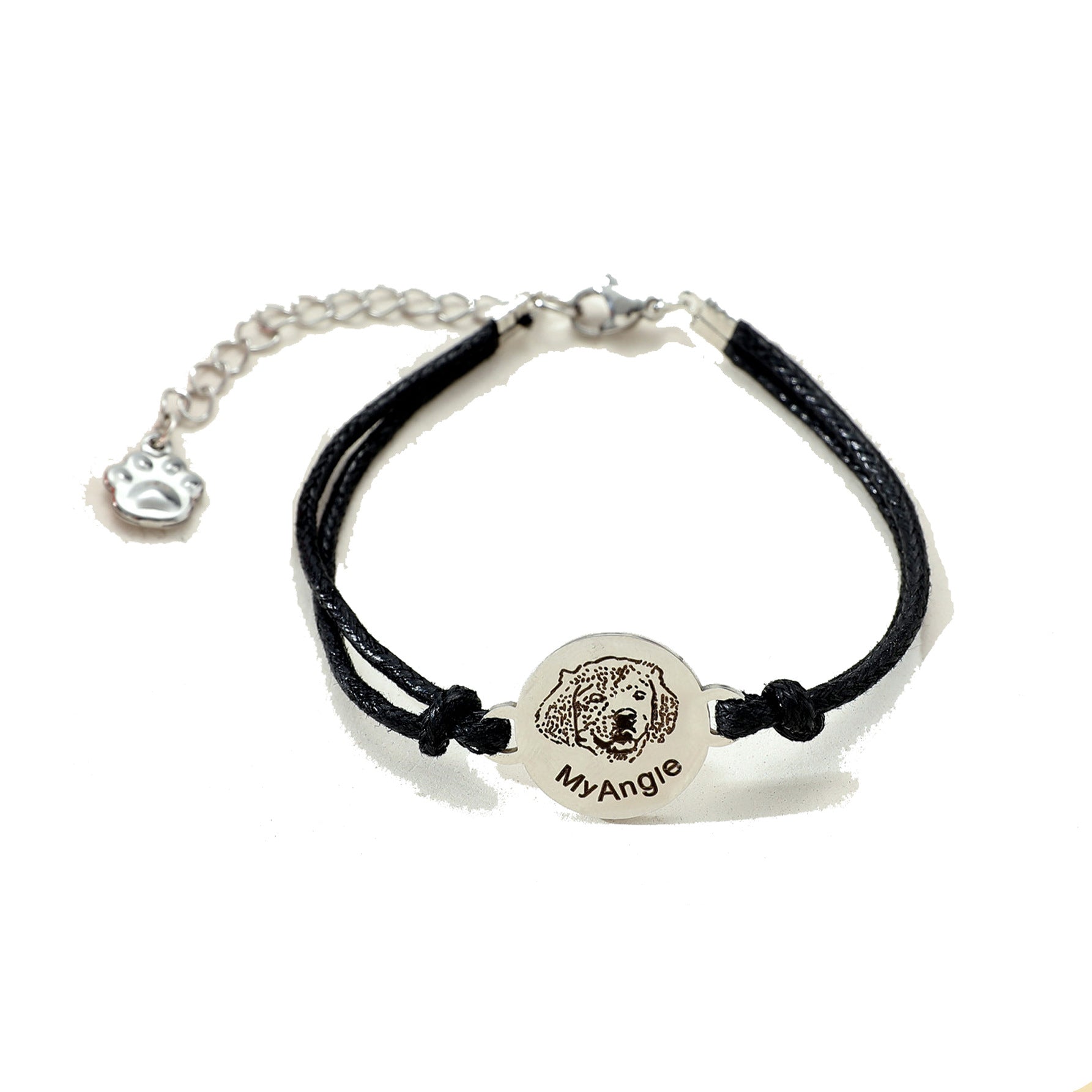 Wholesale Stainless Steel Engraved Dog Mom Bracelet