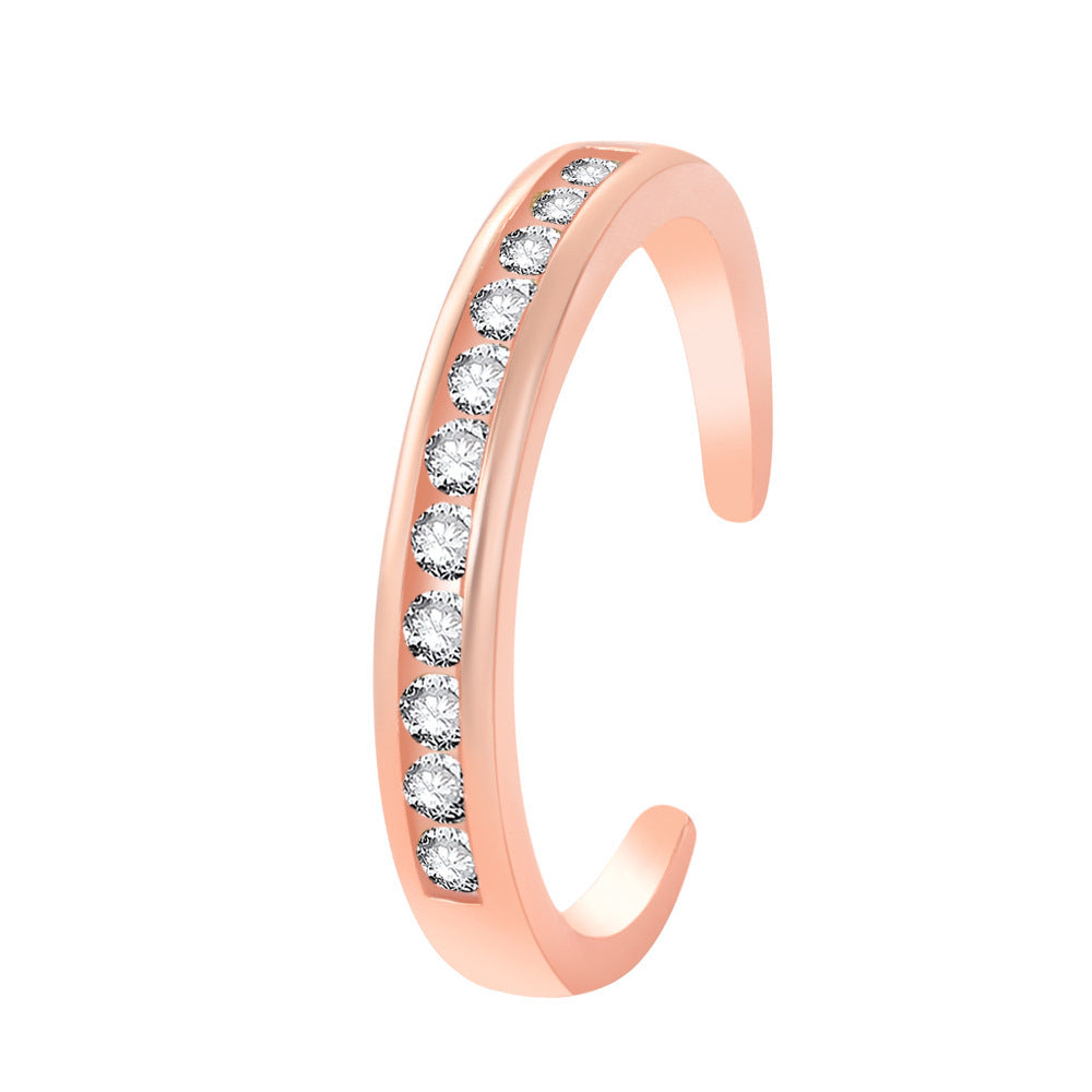 Wholesale round diamond light luxury opening ring