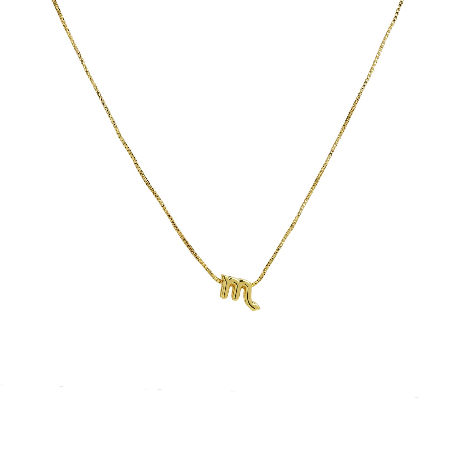 Wholesale 18k Color-preserving Brass Polished Small Bubble December 12 Constellation Pendant Choker Necklaces ACC-NE-BaiYi003