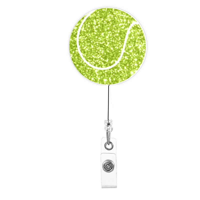 Wholesale acrylic bow rugby Badge Reels