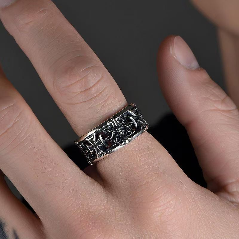 Wholesale Copper Electroplated Punk Style Ring,  Retro Hip-Hop Open Finger Jewelry for Everyday Wear