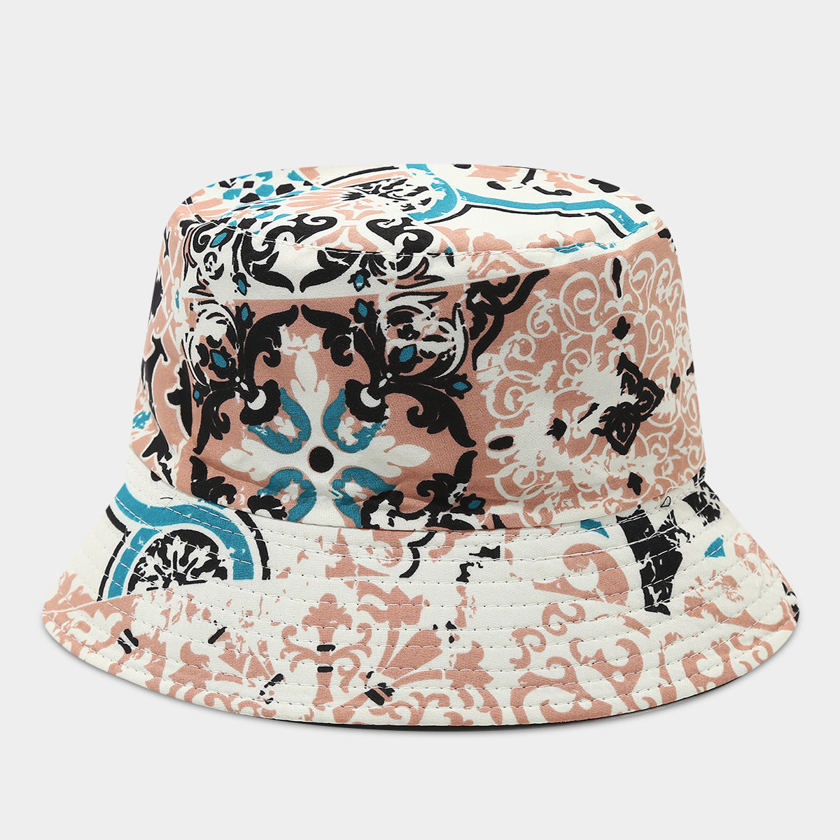 Wholesale Double-Sided Fisherman Hat  Flower Pattern Basin Hat