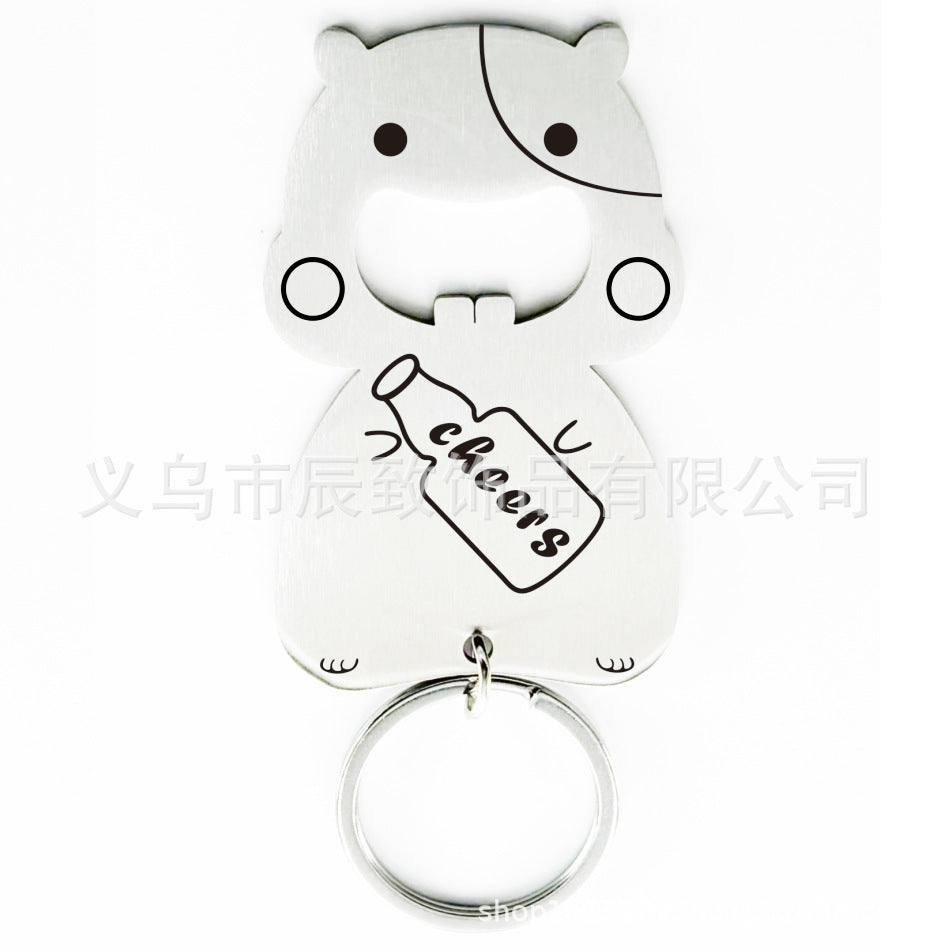 Wholesale Stainless Steel Cute Hamster Cartoon Animal Keychain ACC-KC-Chenz011