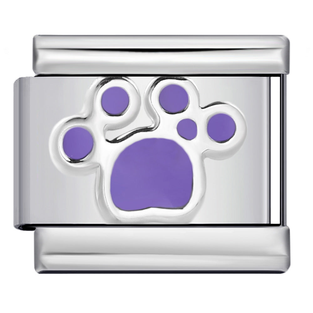 Wholesale Italian Charm Bracelet 9mm DIY Splicing Removable Cat Claw Stainless Steel Composable Bracelet