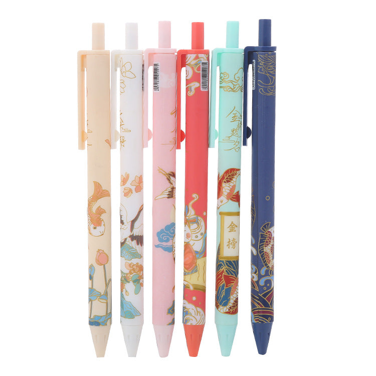 Wholesale koi vintage click plastic gel pen ACC-PN-Liuj006