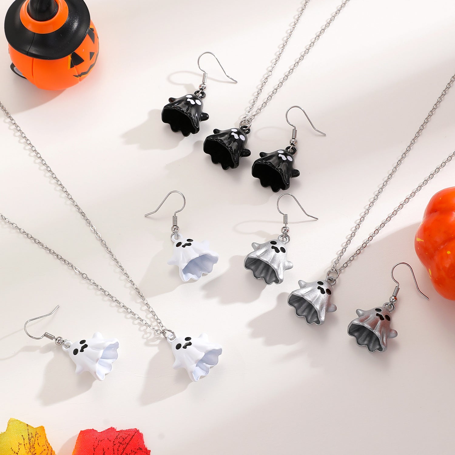 Wholesale  Ghost Earring and Necklace Set Alloy Jewelry for Party Wear Gift