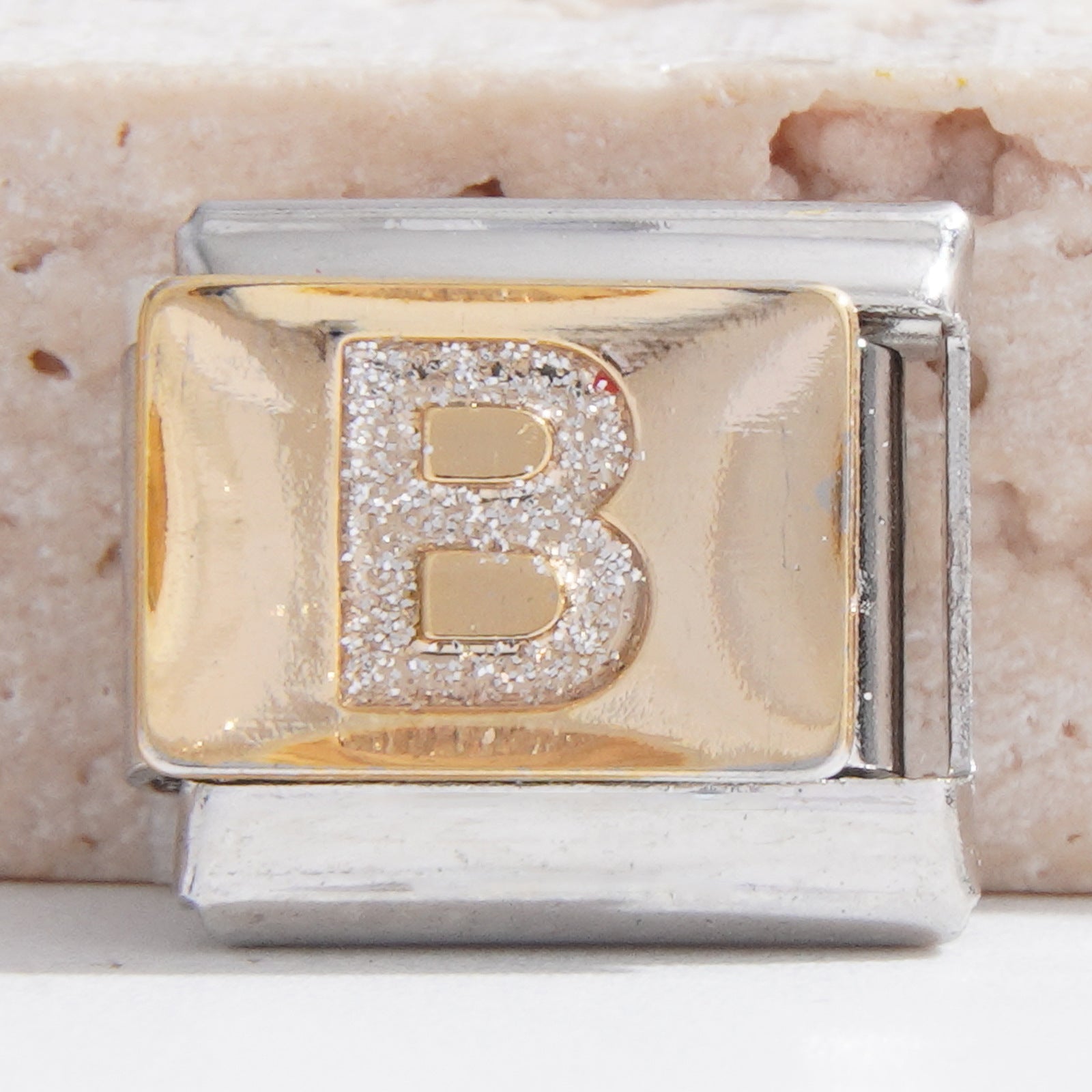 Wholesale Italian Charm Bracelet 9mm DIY rhinestone letter  Creative Stainless Steel Composable Bracelet