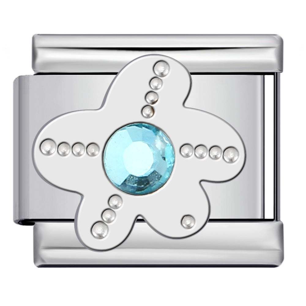 Wholesale  Italian modular medieval style series bracelet titanium steel oil-drip welding DIY Charms