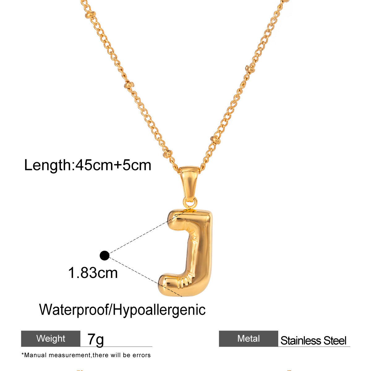 Wholesale Light Luxury Stainless Steel Initial Necklace