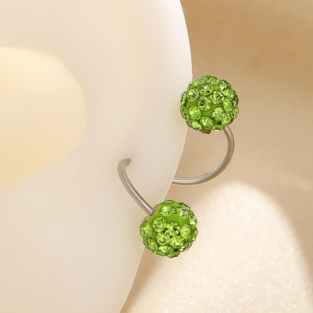 Wholesale Alloy Electroplated Screw Back Stud Earrings Spiral Ball Geometric Design For Women Stylish Jewelry Accessory