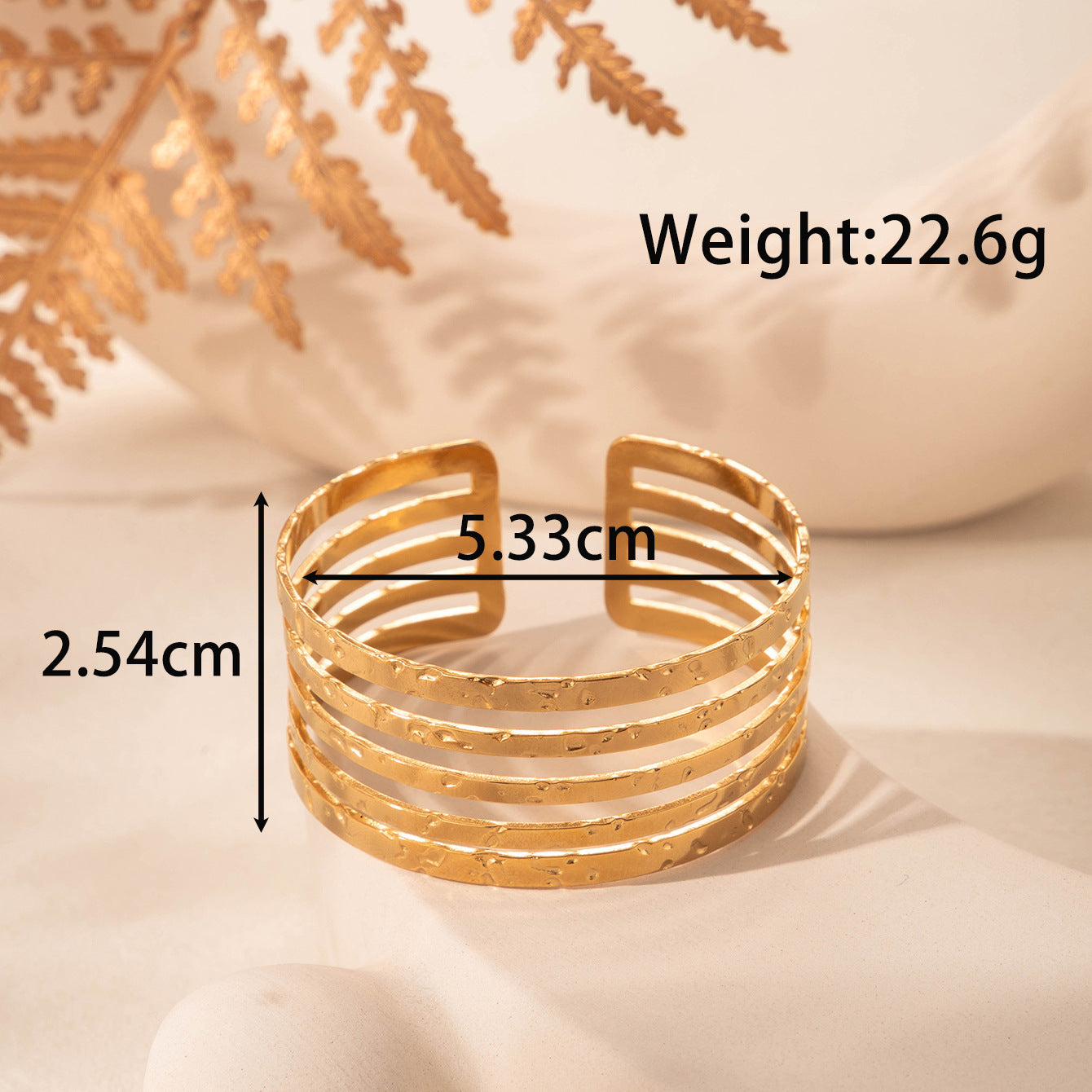 Wholesale Titanium Steel line pleated metal personality  opening adjustable bracelet