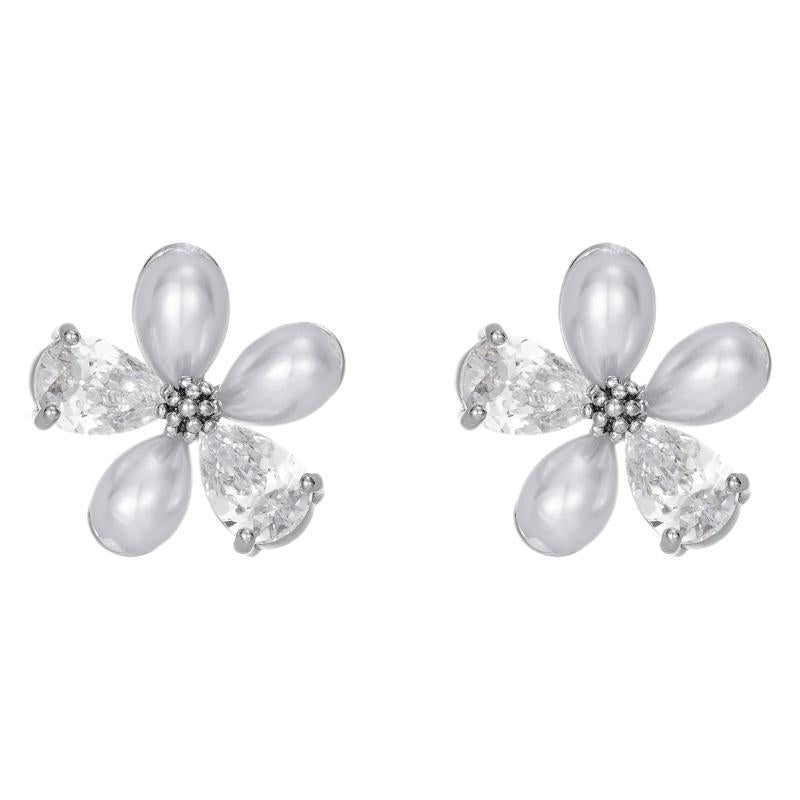 Wholesale  full diamond butterfly ear buckle hollow earrings