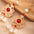 Wholesale ethnic red and white earrings