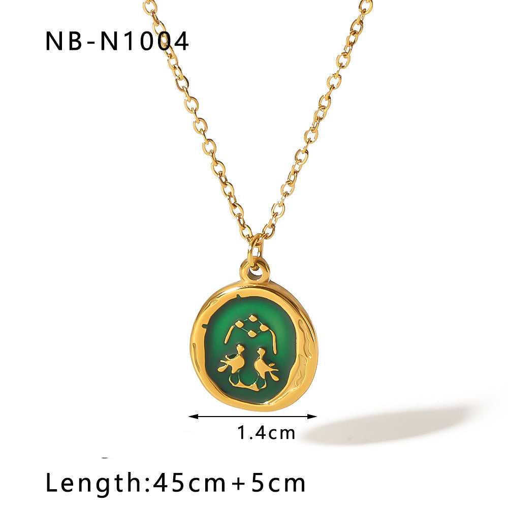 Wholesale Stainless Steel Water Drop Oil Necklace