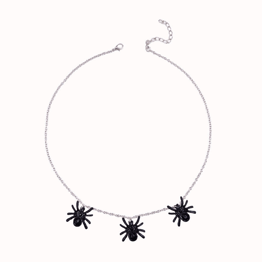 Wholesale Retro Gothic Black  Earrings And Necklace Set  Party Gift Zinc Alloy Jewelry For Resale