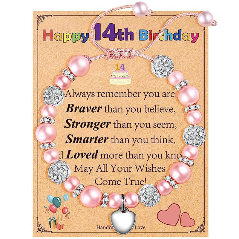 Wholesale  Pearl Heart Bead Bracelet