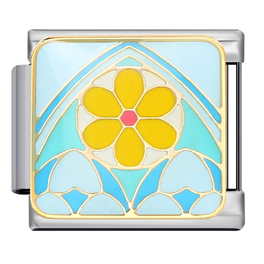 Wholesale Italian Charm Bracelet 9mm DIY Splicing Removable Arabic Culture Stainless Steel Composable Bracelet