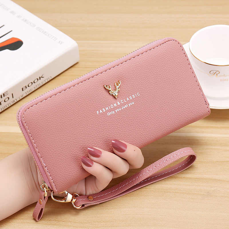 Wholesale long zipper lychee pattern wallet