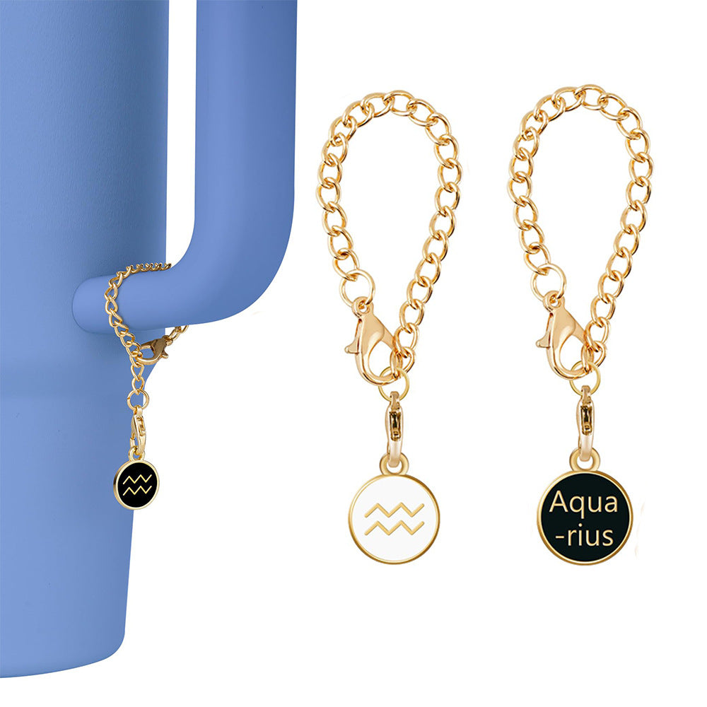 Wholesale Twelve Zodiac Signs Chain 40oz Cup Alloy Pendant Cup Accessories ACC-CA-ShiXuan004