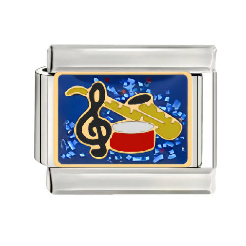 Wholesale 9mm Italian Charm Starter Bracelets DIY square Single Section Creative Stainless Steel Composable Bracelet
