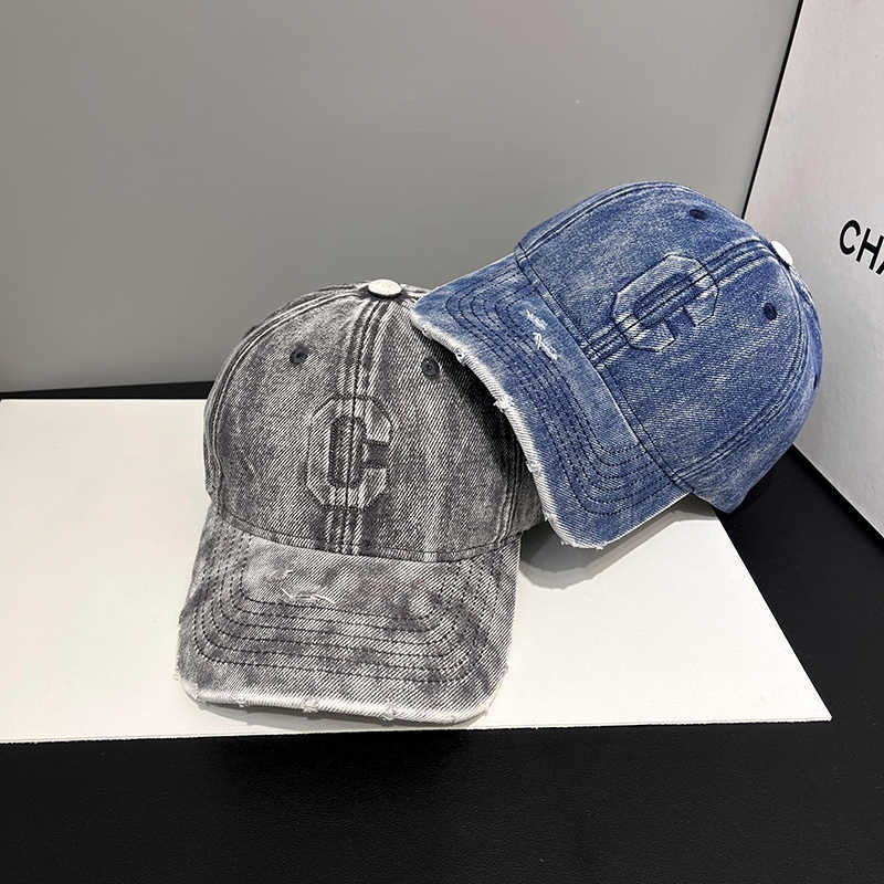 Wholesale Washed denim C letter baseball cap hat