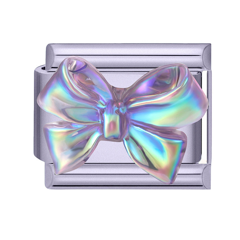 Wholesale Butterfly Themed DIY Jewelry Set Stainless Steel Blue Purple Fashion Accessory for Boutique Resale