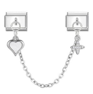 Wholesale 5pcs Italian Charm Bracelet 9mm DIY Splicing Double Hook Pendant Stainless Steel Composable Bracelet