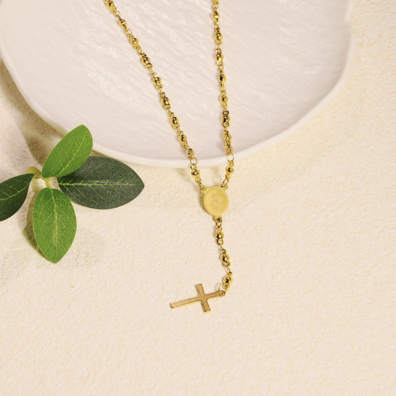 Wholesale  18K gold vacuum plating titanium steel necklace