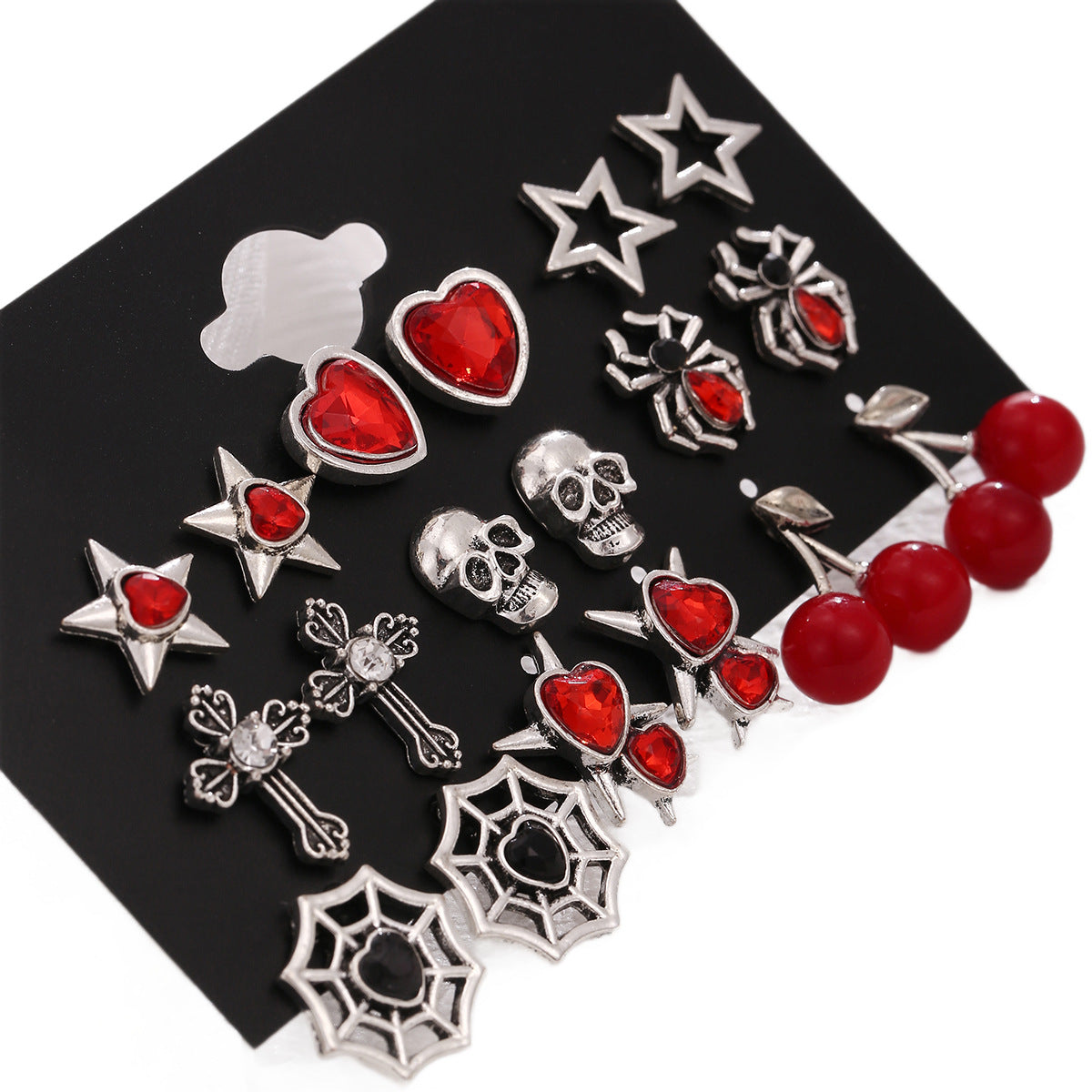 Wholesale Punk style  cross alloy earrings set