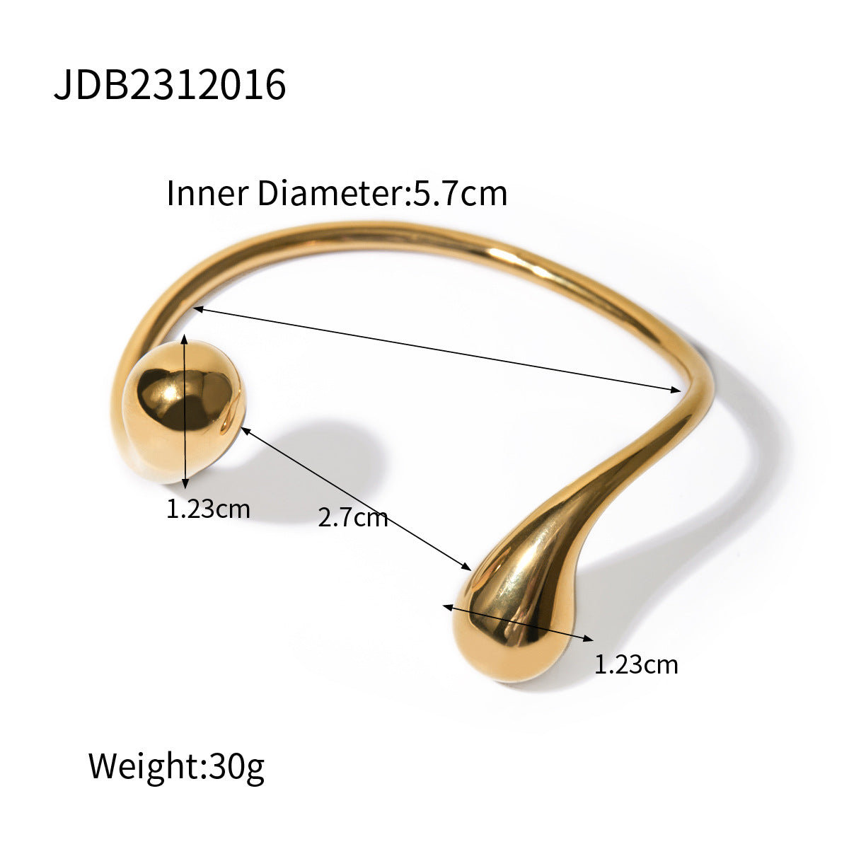 Wholesale Light Luxury Bracelet Titanium Steel Bracelets 18k Gold Open Bracelet ACC-BT-JD001