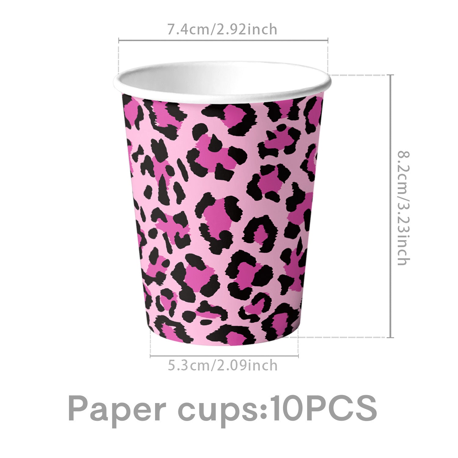 Wholesale Pink leopard theme birthday party tableware arrangement disposable paper towels and cups