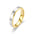 Wholesale titanium steeltwo-color gold ring
