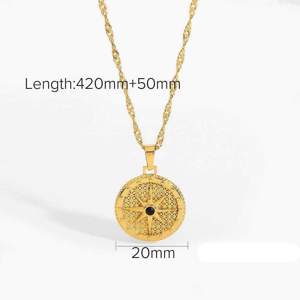 Wholesale Vintage Twist Chain  Stainless Steel Heart Shape Necklace