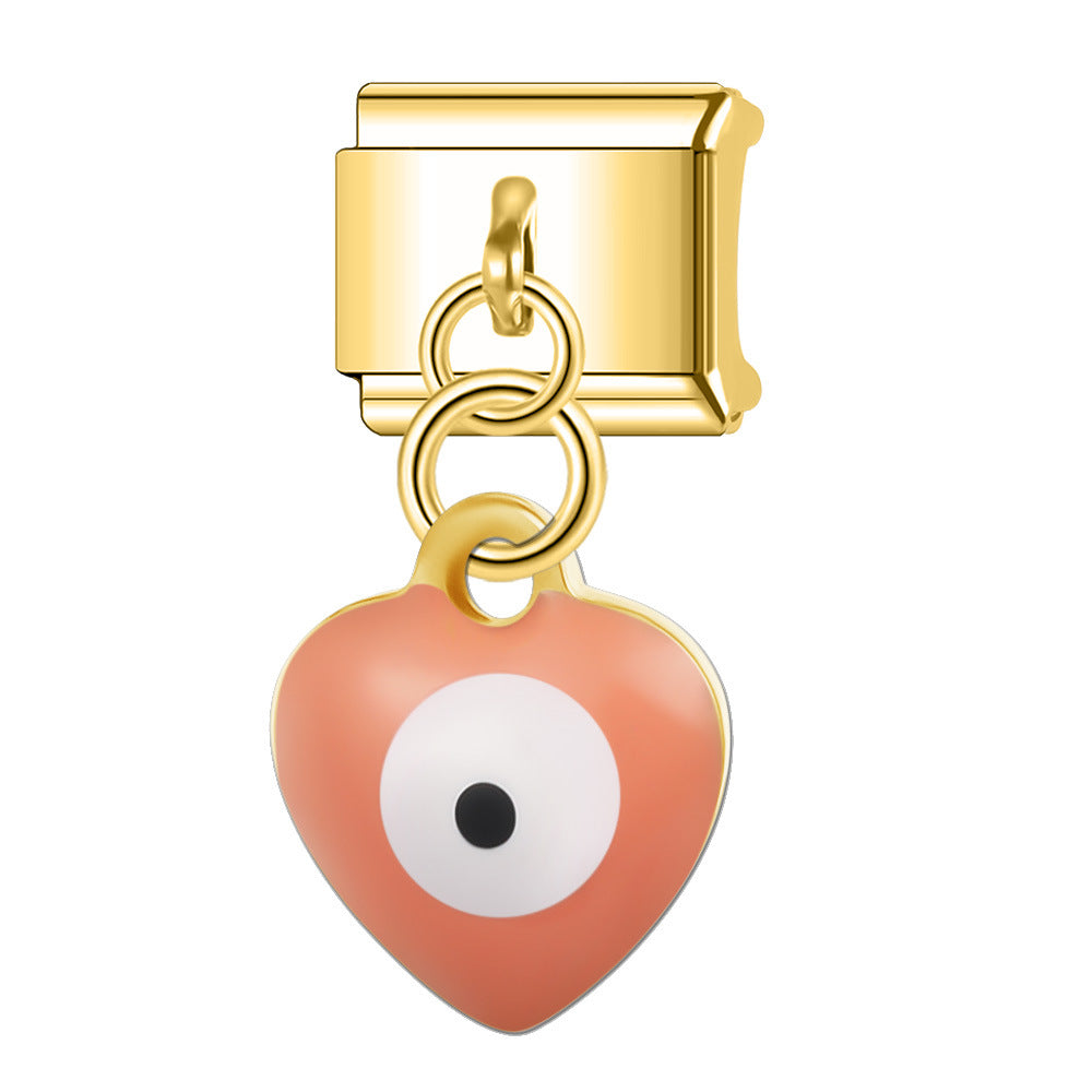 Wholesale Italian Charm Bracelet 9mm DIY Splicing Eyes Stainless Steel Composable Bracelet