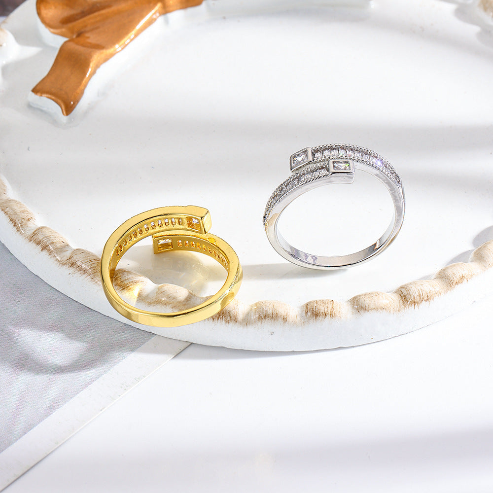 Wholesale 18K Cubic Zirconia Adjustable Ring