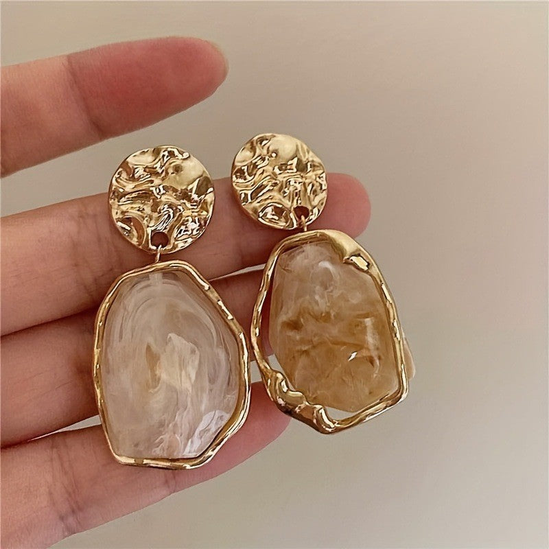 Wholesale Irregular Texture Earrings Geometric Shape Everyday Jewelry Accessory