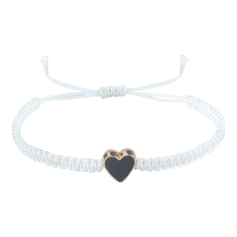 Wholesale Adjustable Surfer Hand Rope Love Shape Couple Bracelet