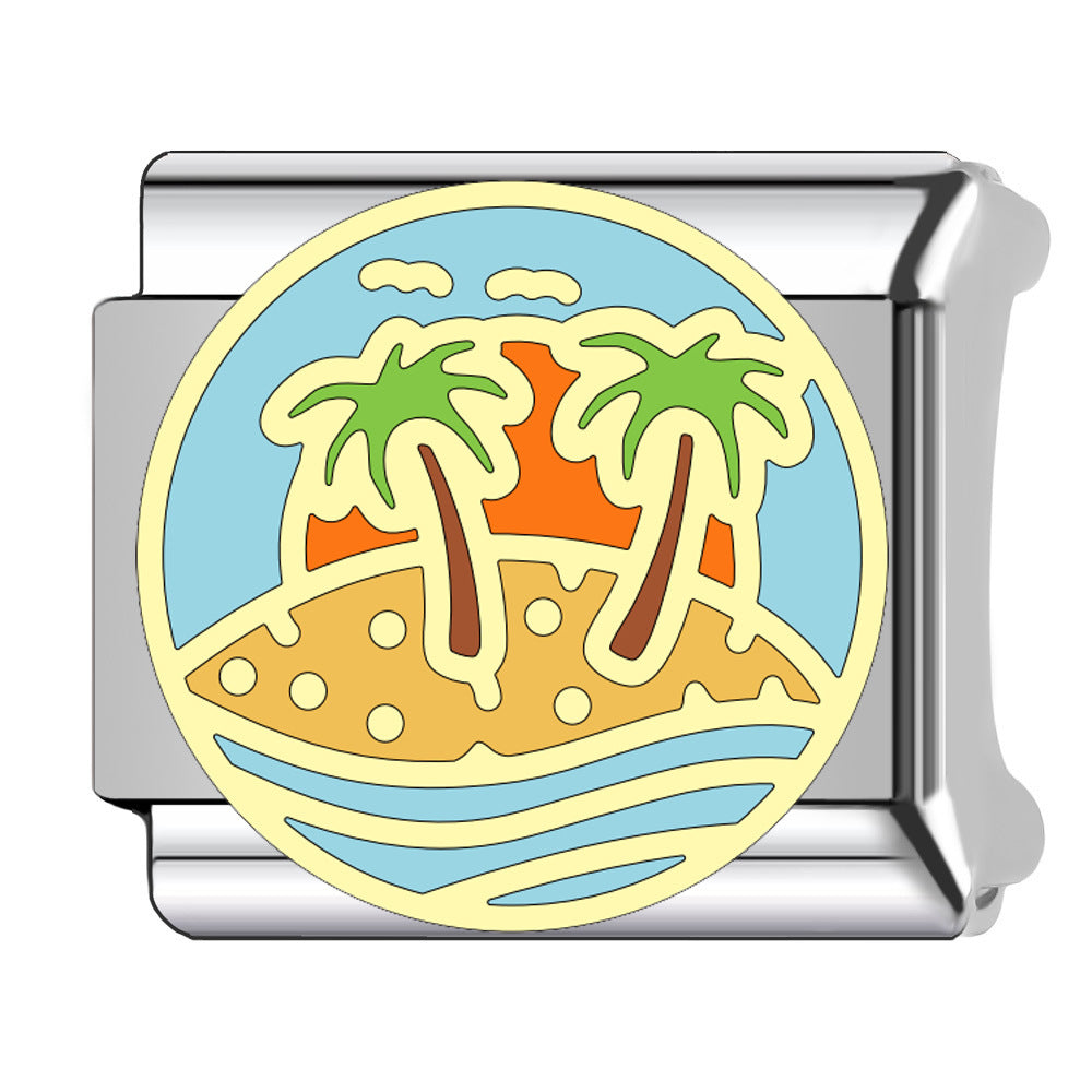 Wholesale  Italian Charm Bracelet 9mm DIY  Cartoon   Creative Stainless Steel Composable Bracelet