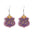Wholesale  Carnival wooden earrings carnival truck clown hat earrings holiday earrings