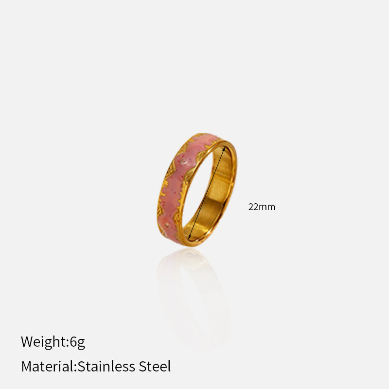 Wholesale exquisite and sophisticated stainless steel ring